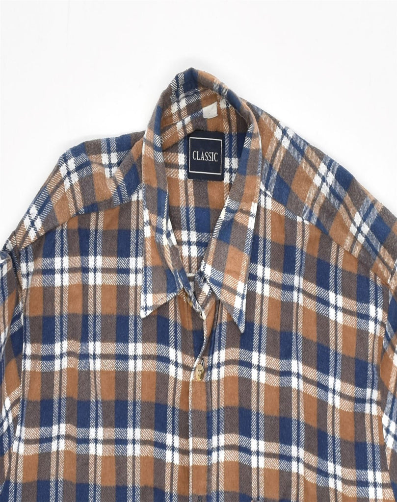 CLASSIC Mens Flannel Shirt XL Multicoloured Check | Vintage | Thrift | Second-Hand | Used Clothing | Messina Hembry 
