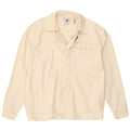 Adidas Mens Bomber Jacket UK 36 Small Off White Cotton