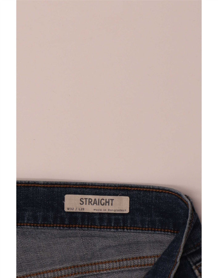 Marks & Spencer Mens Straight Jeans W32 L25 Blue Cotton