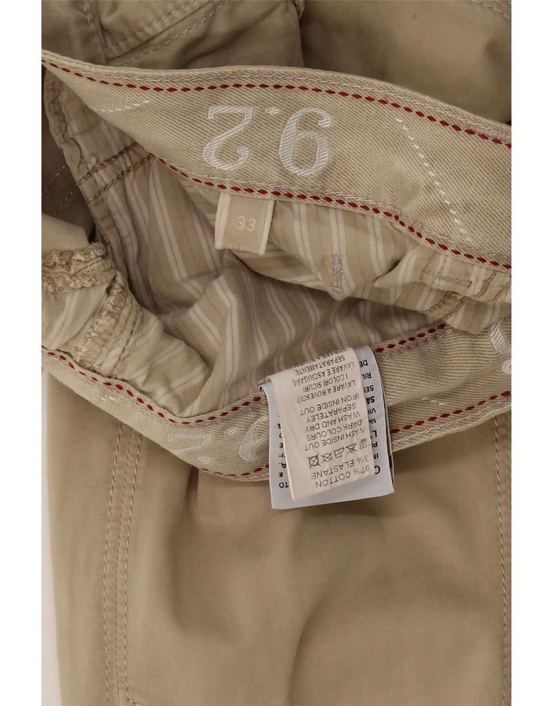 9.2 BY CARLO CHIONNA Mens Straight Casual Trousers W33 L33 Beige Cotton Vintage 9.2 by Carlo Chionna and Second-Hand 9.2 by Carlo Chionna from Messina Hembry 