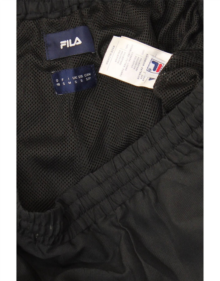 Fila Mens Tracksuit Trousers Joggers Small  Black Spotted Polyester