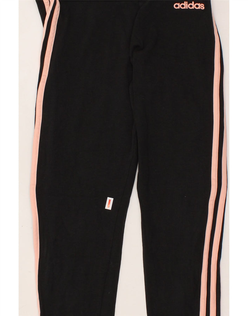 ADIDAS Womens Leggings UK 8/10 Small  Black Cotton Vintage Adidas and Second-Hand Adidas from Messina Hembry 