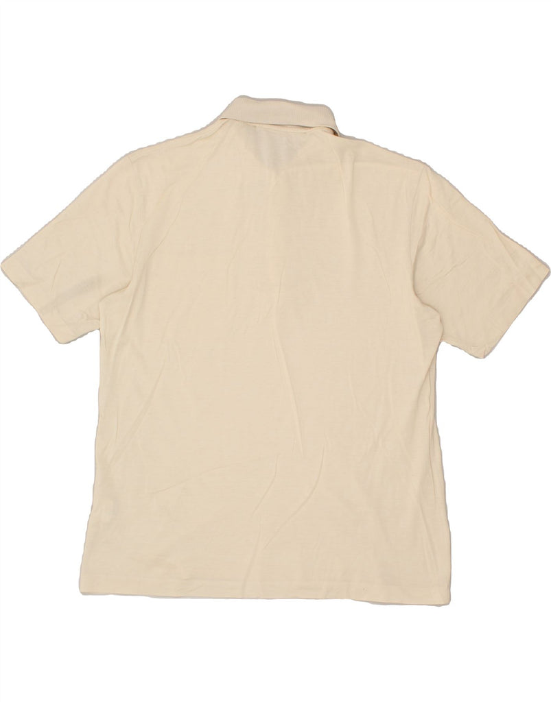 CERRUTI 1881 Mens Polo Shirt IT 50 Medium Beige Cotton | Vintage Cerruti 1881 | Thrift | Second-Hand Cerruti 1881 | Used Clothing | Messina Hembry 