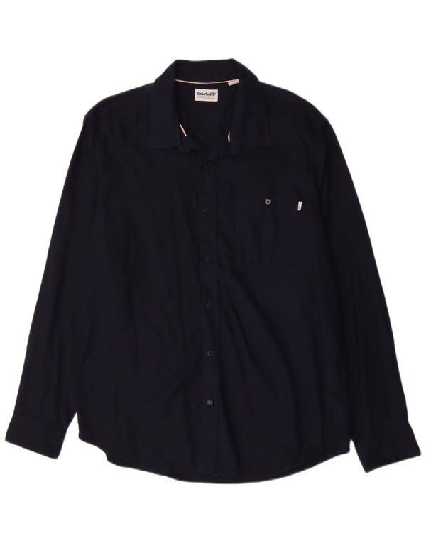 Timberland Mens Shirt XL Navy Blue Cotton