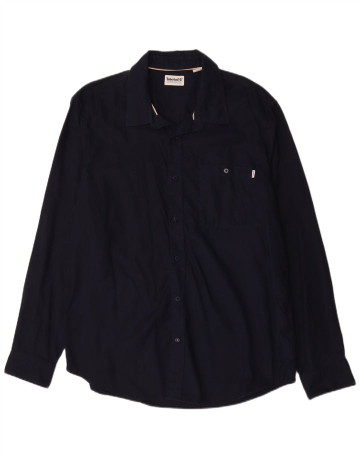 Timberland Mens Shirt XL Navy Blue Cotton