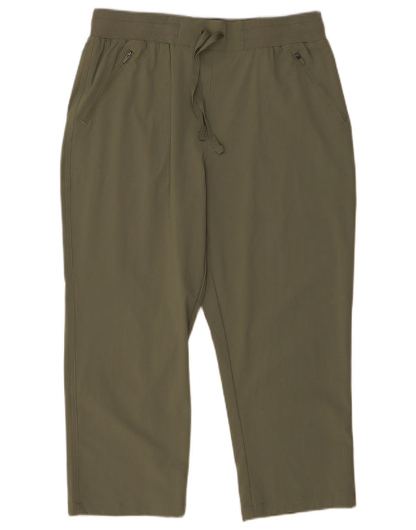 Mountain Warehouse Womens Capri Trousers UK 12 Medium W30 L21 Khaki