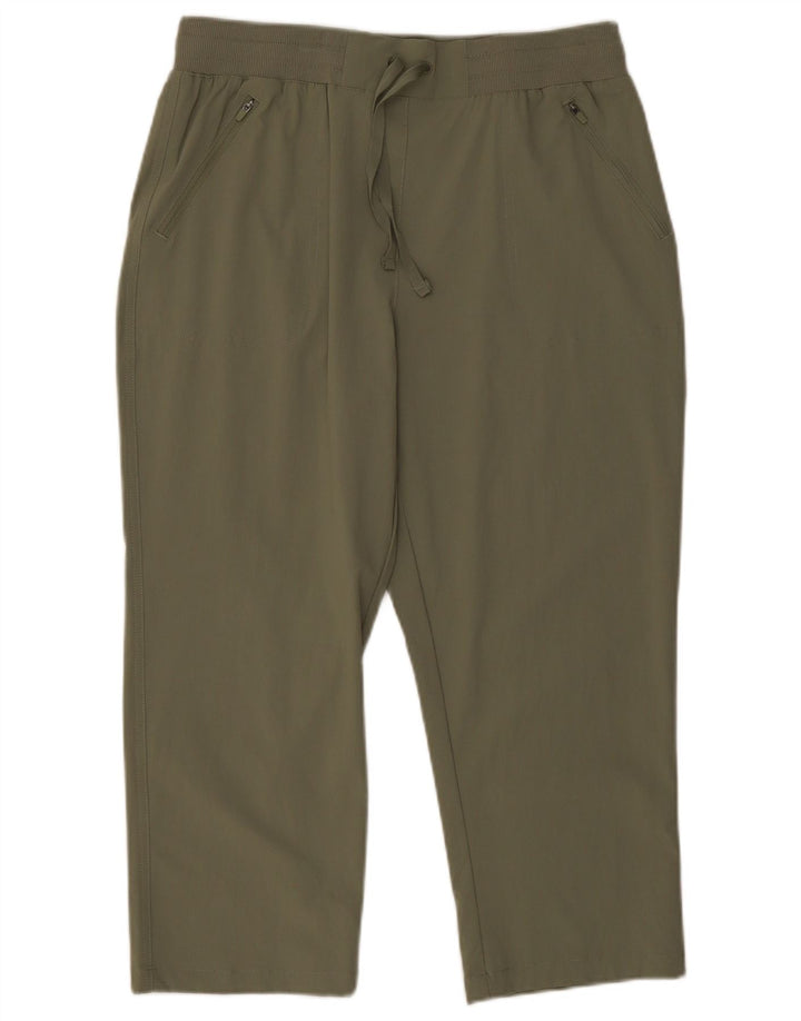 Mountain Warehouse Womens Capri Trousers UK 12 Medium W30 L21 Khaki