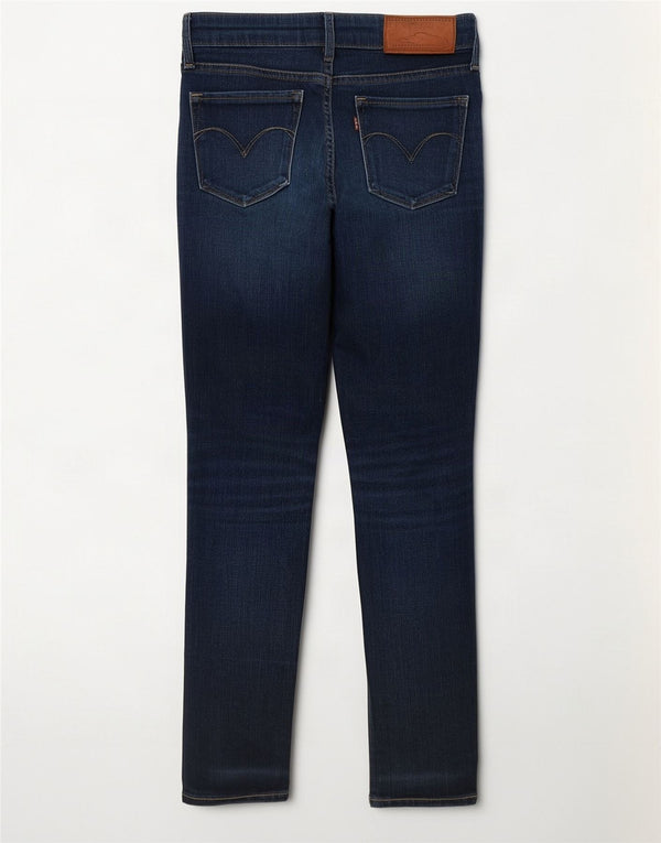 Levi's Womens Demi Curve Modern Rise Skinny Jeans W24 L27 Navy Blue Cotton