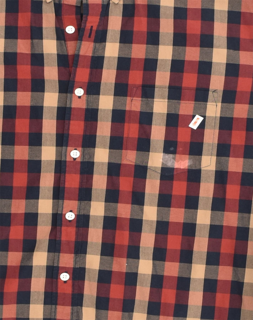 J. CREW Mens Slim Shirt XL Red Check Cotton | Vintage J. Crew | Thrift | Second-Hand J. Crew | Used Clothing | Messina Hembry 