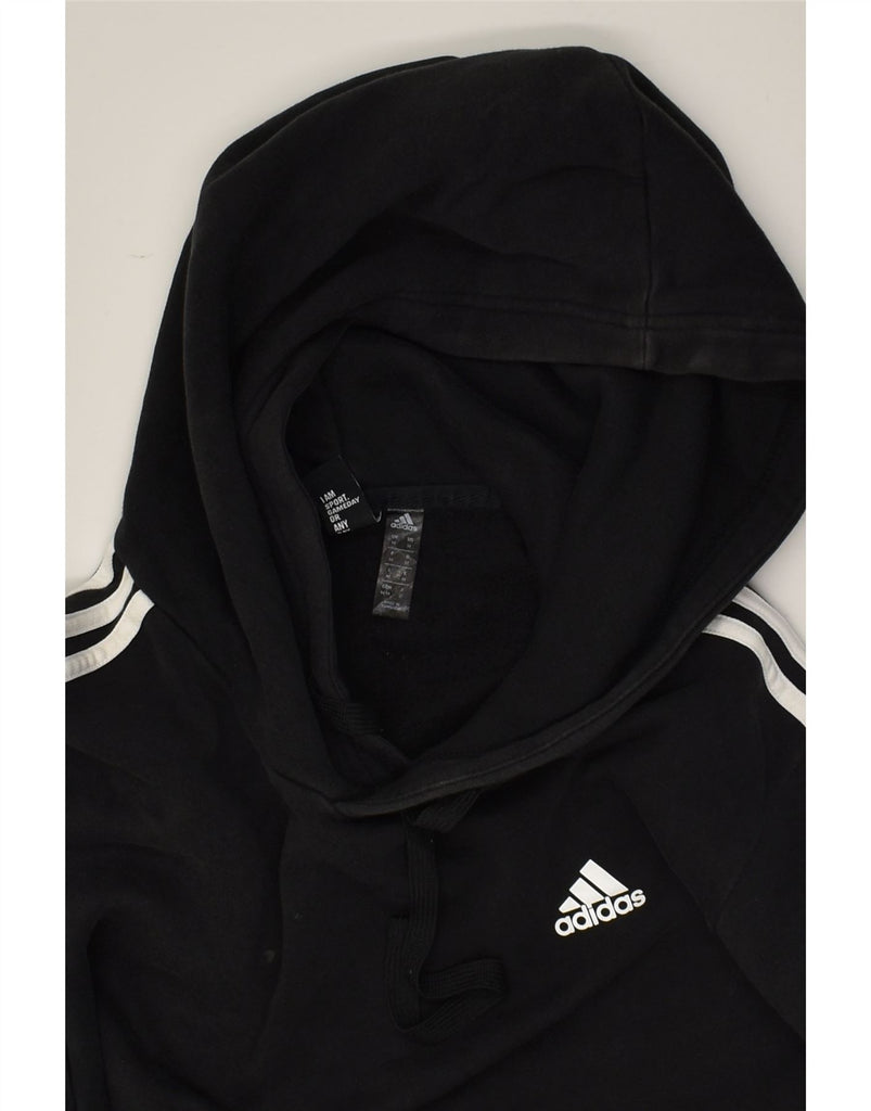 ADIDAS Mens Hoodie Jumper Medium Black Cotton | Vintage Adidas | Thrift | Second-Hand Adidas | Used Clothing | Messina Hembry 