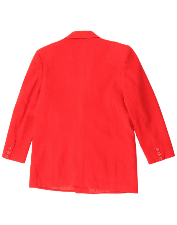 C&A Womens Double Breasted Blazer Jacket EU 40 Medium Red Polyester