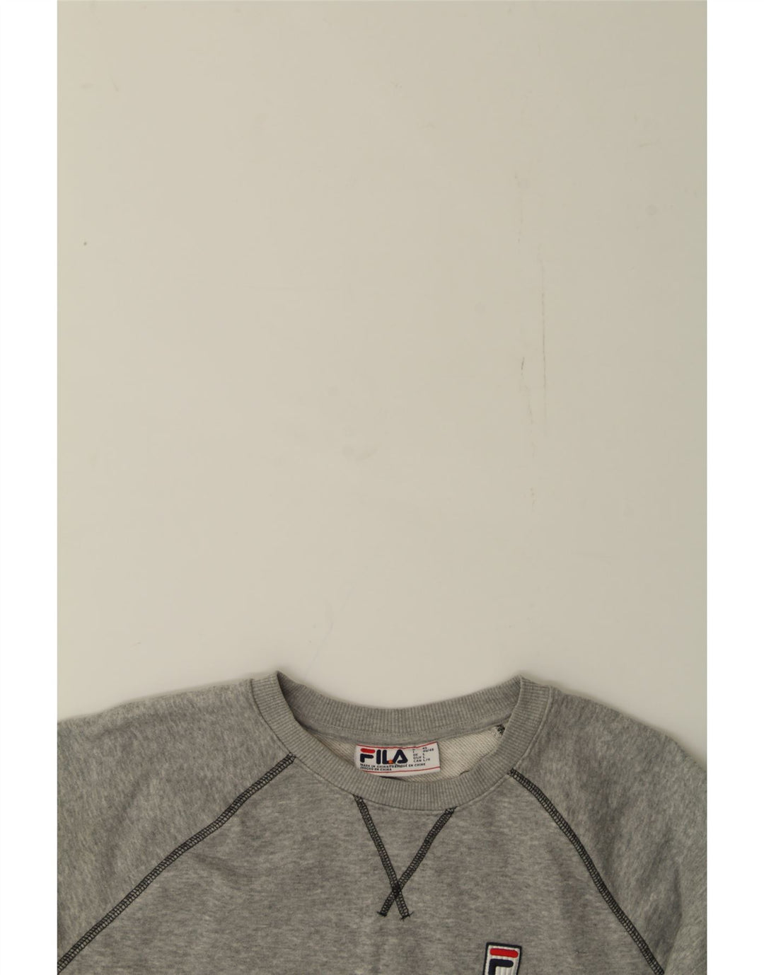 FILA Womens Sweatshirt Jumper UK 16 Large Grey Cotton Vintage Fila and Second-Hand Fila from Messina Hembry 