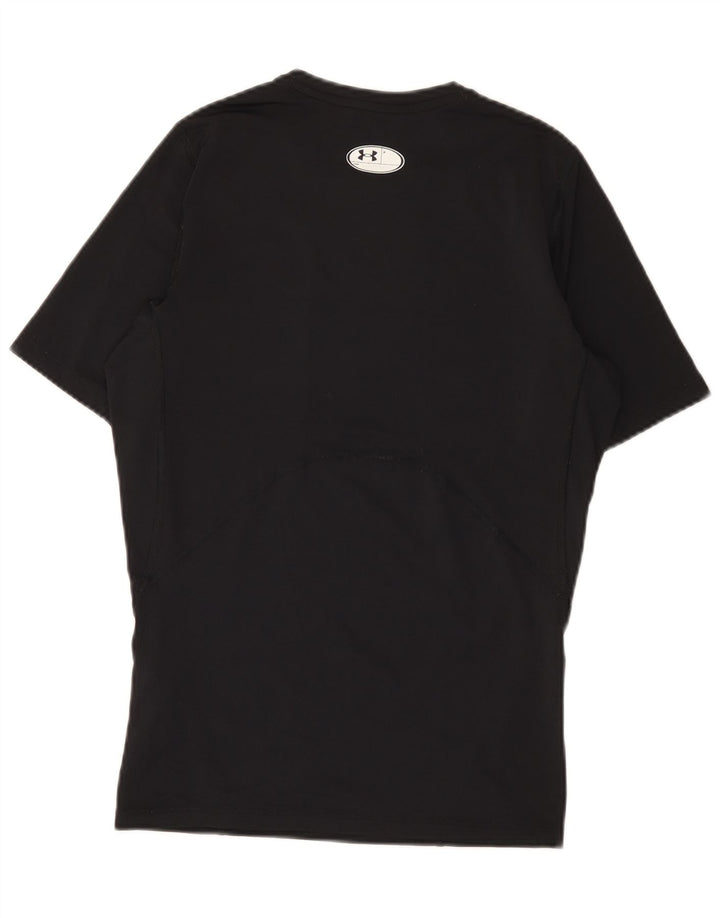 Under Armour Mens Compression T-Shirt Top Large Black Polyester