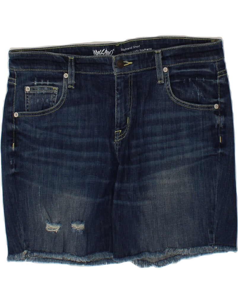 MOSSIMO Womens Boyfriend Denim Shorts US 12 Large W34  Navy Blue Vintage Mossimo and Second-Hand Mossimo from Messina Hembry 
