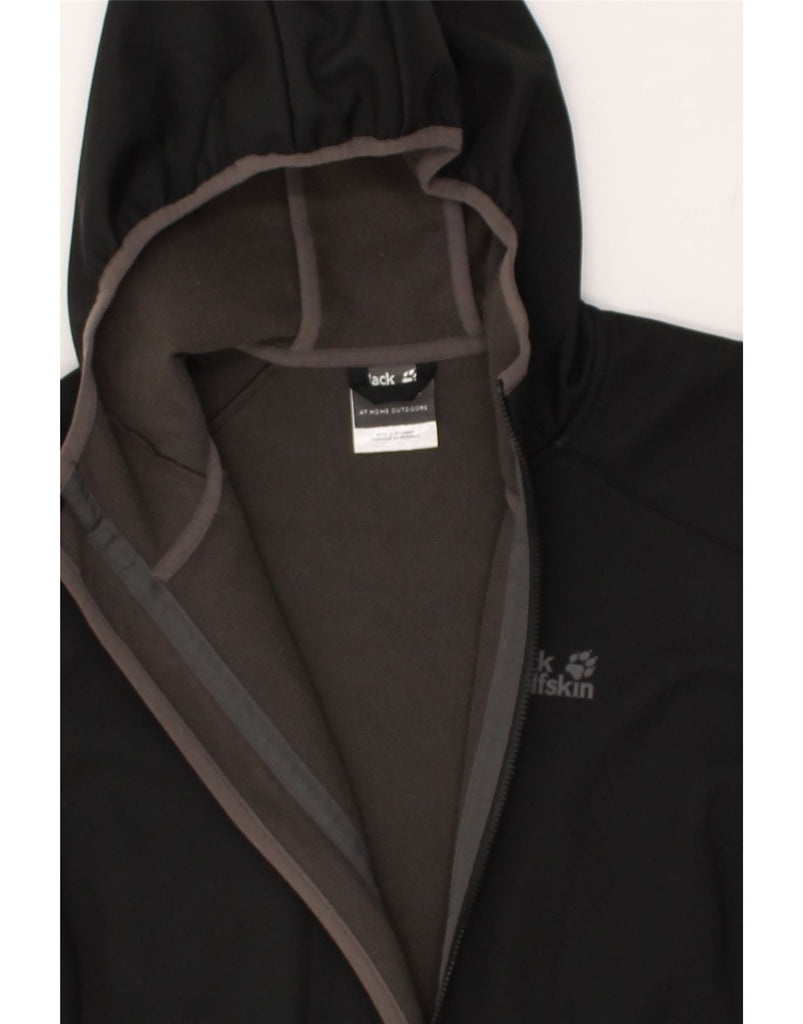 JACK WOLFSKIN Womens Hooded Windbreaker Jacket UK 18 XL Black Polyester | Vintage Jack Wolfskin | Thrift | Second-Hand Jack Wolfskin | Used Clothing | Messina Hembry 
