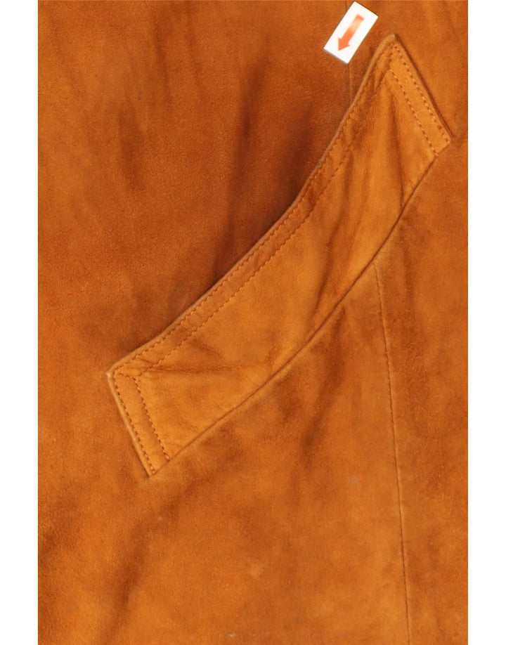 Vintage Mens Suede Jacket UK 40 Large Brown Leather