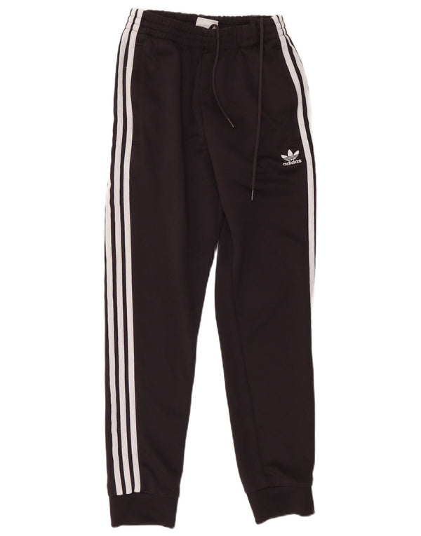 Adidas Womens Tracksuit Trousers Joggers UK 10 Small Black Cotton