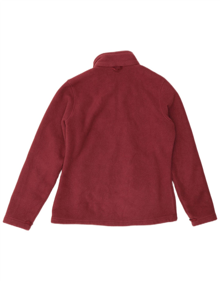 Jack Wolfskin Womens Fleece Jacket UK 10/12 Medium Burgundy Polyester