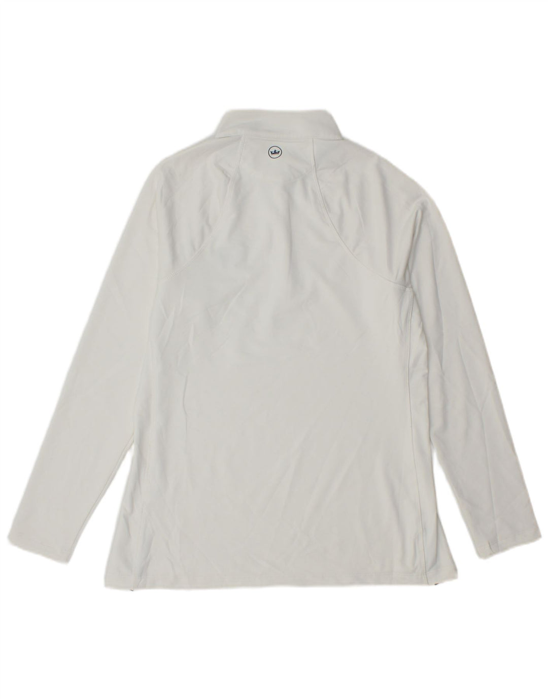 Peter Millar Womens Zip Neck Pullover Tracksuit Top Medium White Polyester