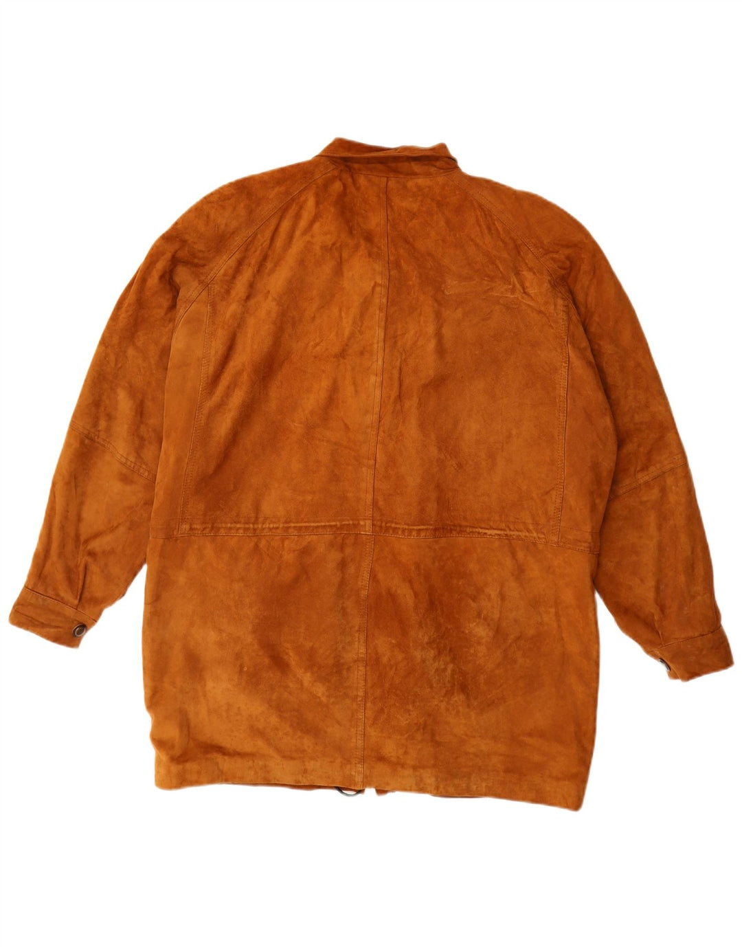 Vintage Womens Suede Overcoat UK 16 Large Brown