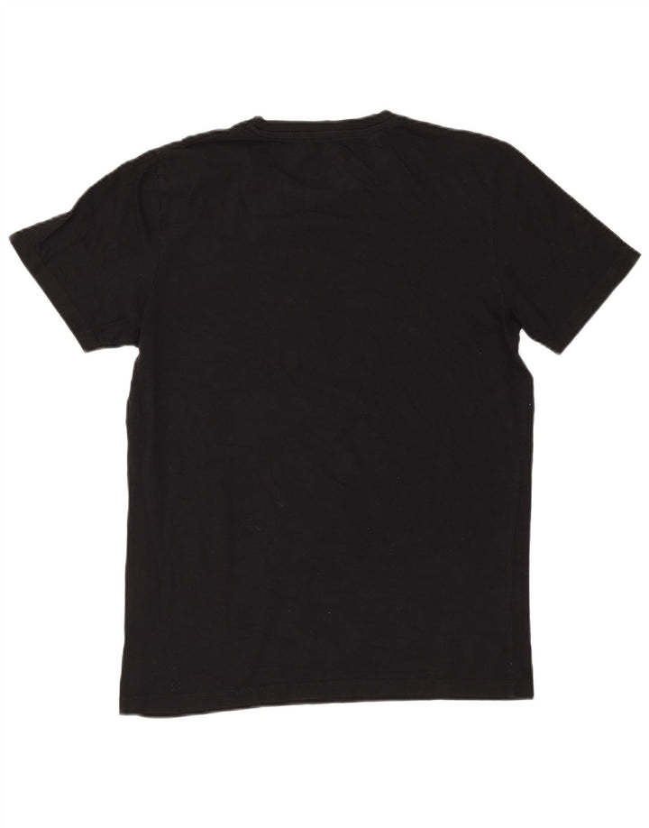 Jack & Jones Mens Graphic T-Shirt Top Medium Black Cotton