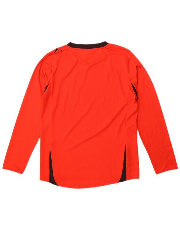 Puma Mens Top Long Sleeve Medium Red Colourblock