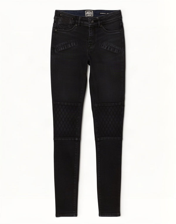 Superdry Womens Standard Super Skinny Jeans W25 L32 Navy Blue Cotton