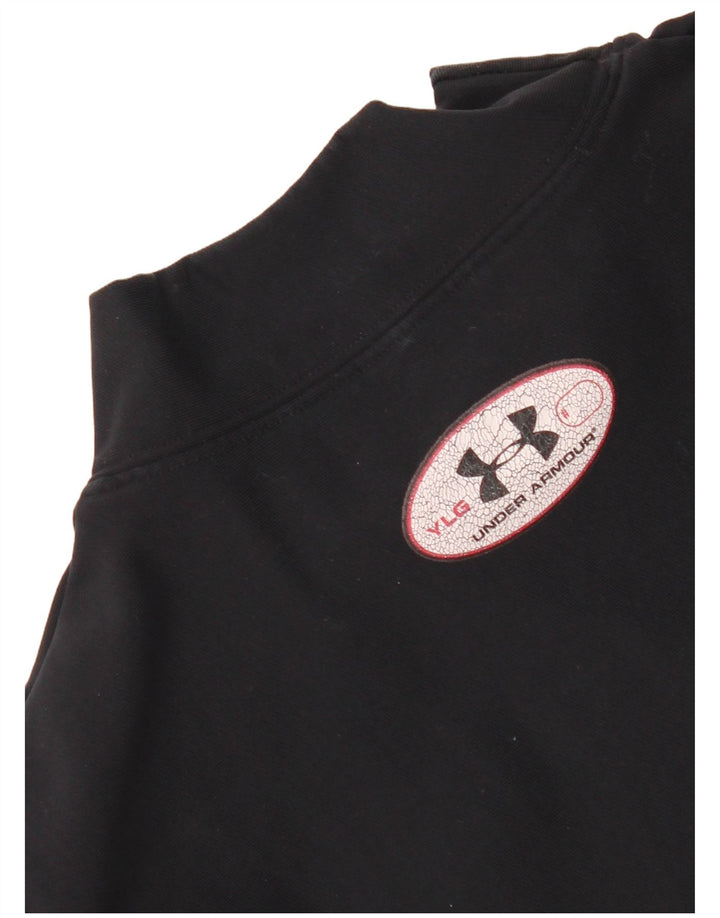 Under Armour Girls Top Long Sleeve 11-12 Years Large Black