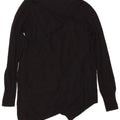 Marks & Spencer Womens Asymmetric V-Neck Jumper Sweater UK 14 Large Black