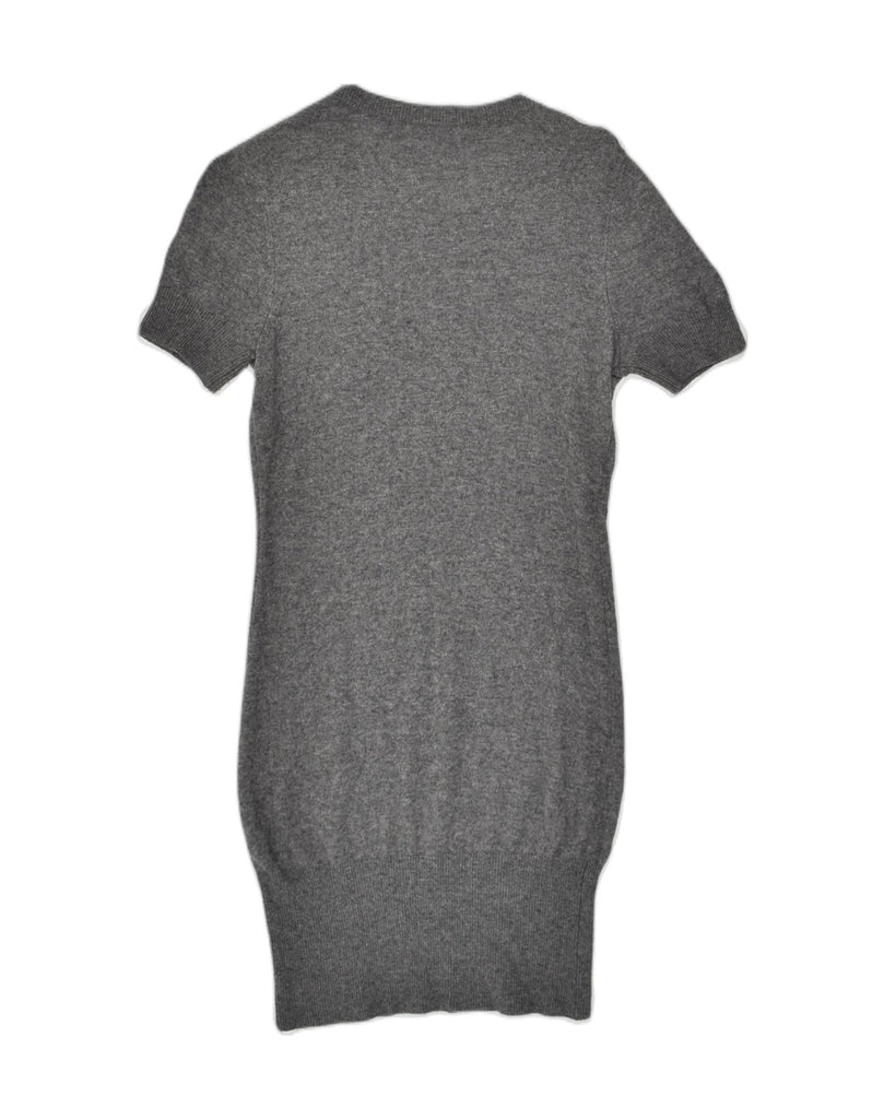 MOSCHINO Womens Short Sleeves Jumper Dress UK 8 Small Grey Polyamide | Vintage Moschino | Thrift | Second-Hand Moschino | Used Clothing | Messina Hembry 