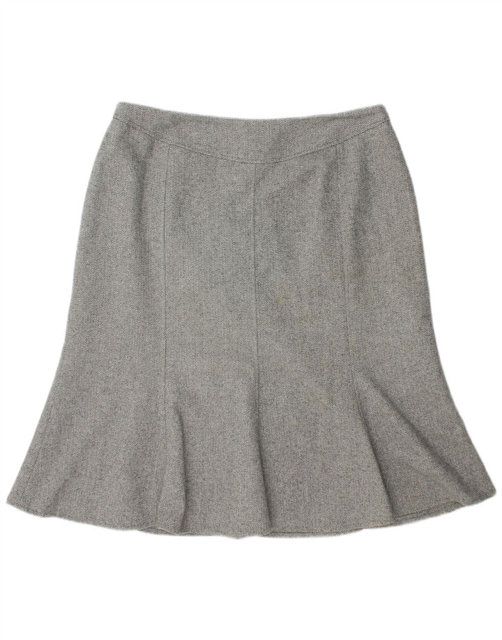 EASTEX Womens Trumpet Skirt UK 20 2XL W40  Grey Herringbone Polyester