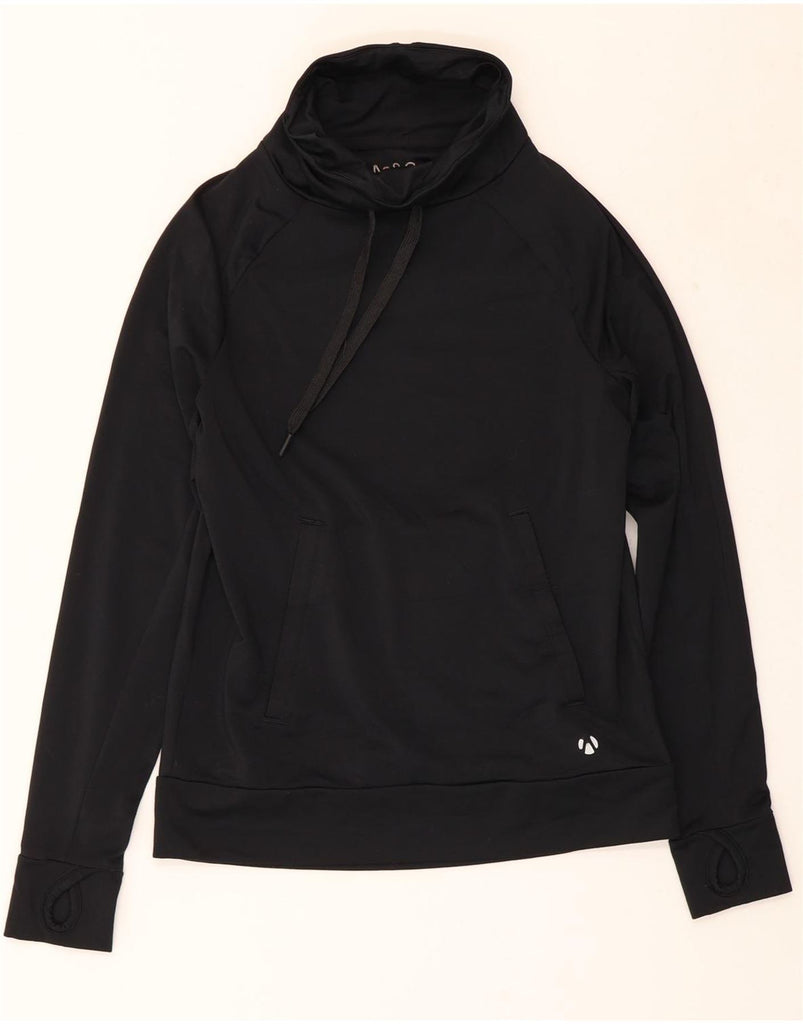 MARKS & SPENCER Womens Sweatshirt Jumper UK 6 XS  Black Polyester Vintage Marks & Spencer and Second-Hand Marks & Spencer from Messina Hembry 