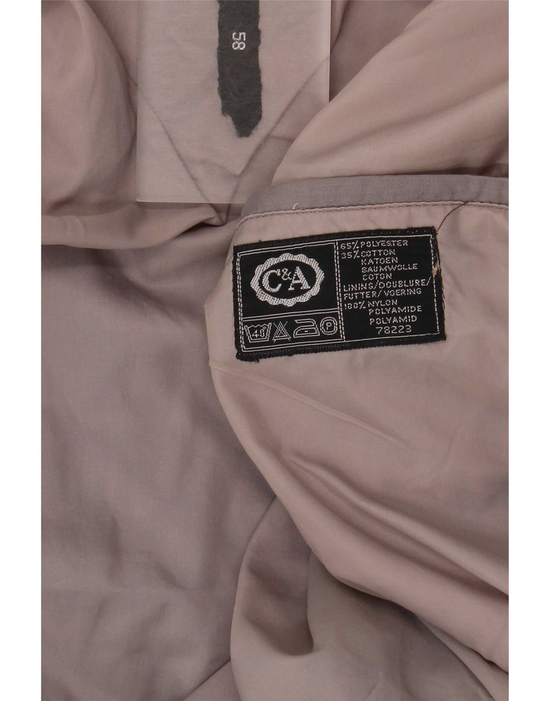C & A Mens Bomber Jacket IT 58 4XL Grey Colourblock Polyester