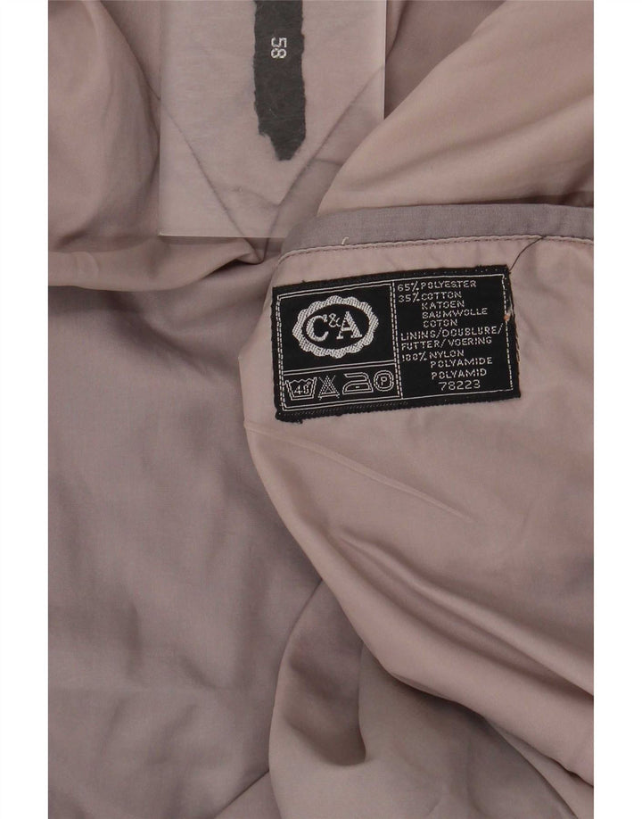 C & A Mens Bomber Jacket IT 58 4XL Grey Colourblock Polyester