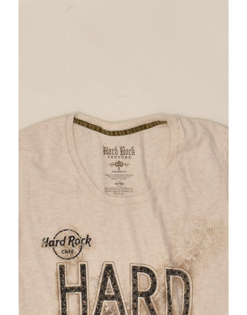 HARD ROCK CAFE Womens Munich Graphic T-Shirt Top UK 8 Small Grey Cotton | Vintage Hard Rock Cafe | Thrift | Second-Hand Hard Rock Cafe | Used Clothing | Messina Hembry 