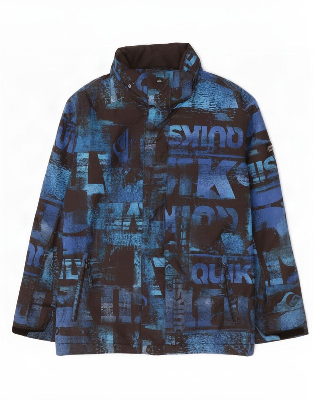Quiksilver Boys Graphic Ski Jacket 13-14 Years Blue Polyester