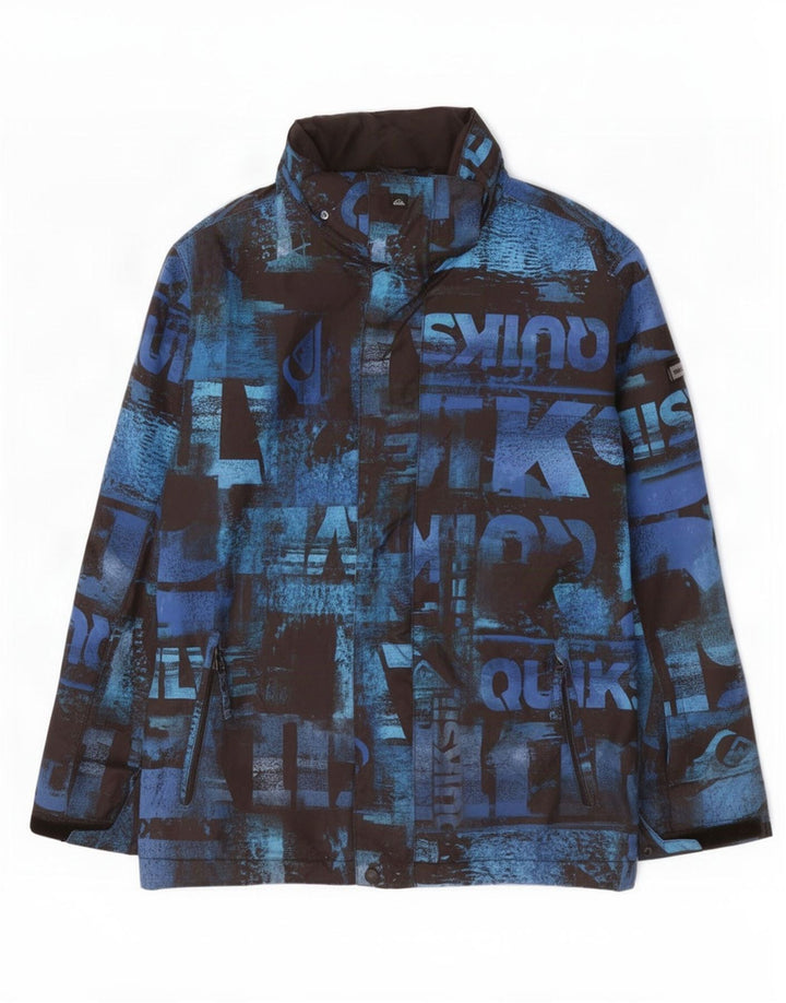 Quiksilver Boys Graphic Ski Jacket 13-14 Years Blue Polyester