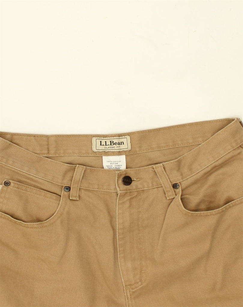 L.L.BEAN Womens Classic Fit Slim Jeans W32 L34  Brown Cotton | Vintage L.L.Bean | Thrift | Second-Hand L.L.Bean | Used Clothing | Messina Hembry 