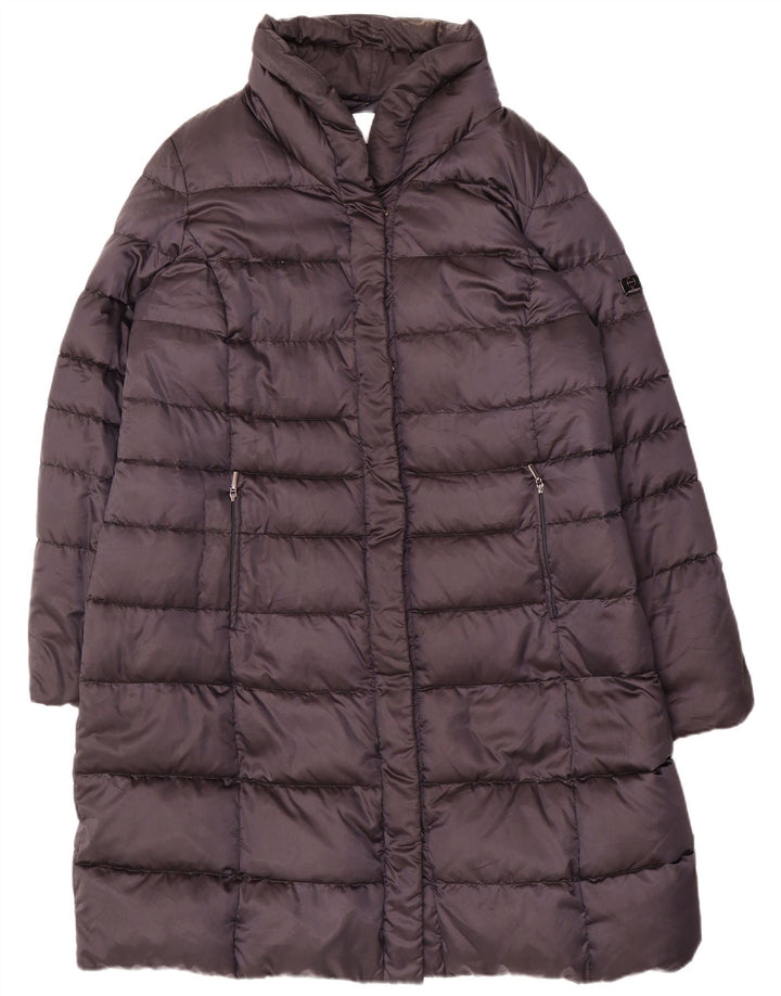 Marina Rinaldi Womens Voyage Padded Coat Size 21 Medium Navy Blue Nylon