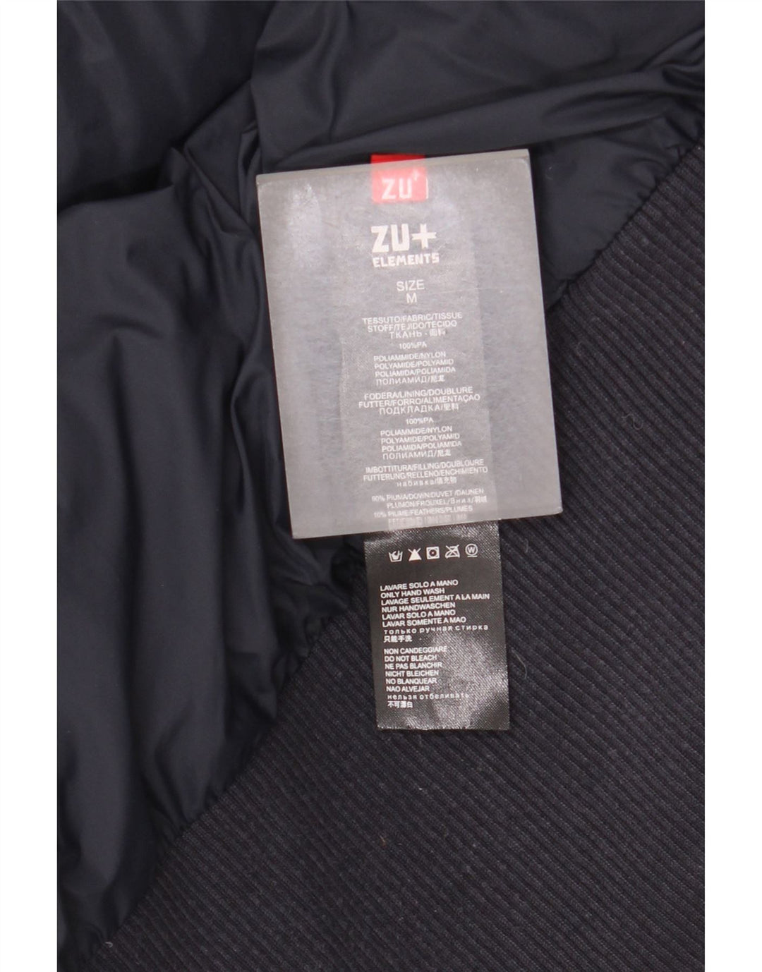 Zu Elements Womens Hooded Padded Jacket UK 12 Medium Navy Blue Polyamide