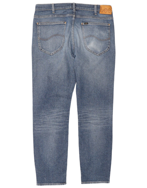 Lee Mens Rider Cropped Jeans W38 L34 Blue Cotton