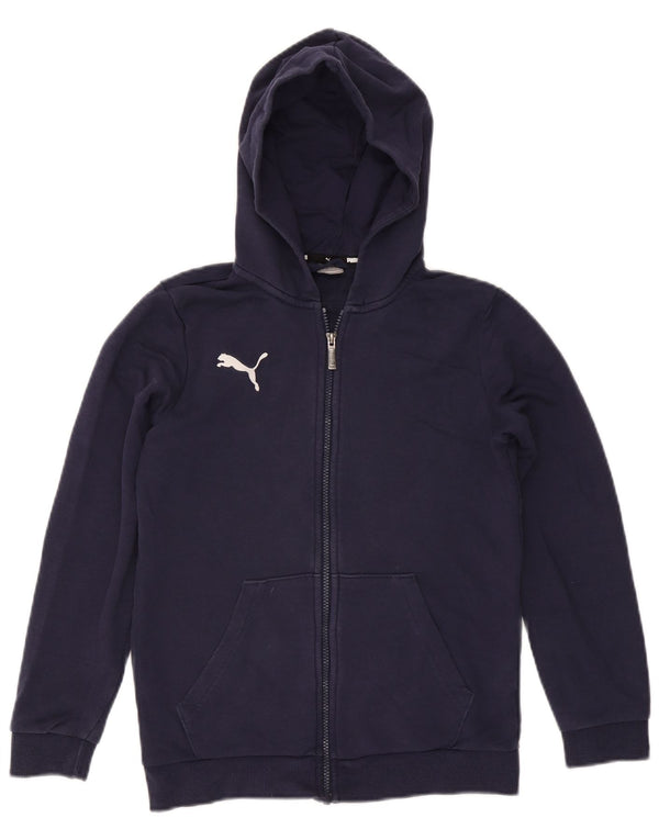 Puma Boys Zip Hoodie Sweater 13-14 Years Navy Blue