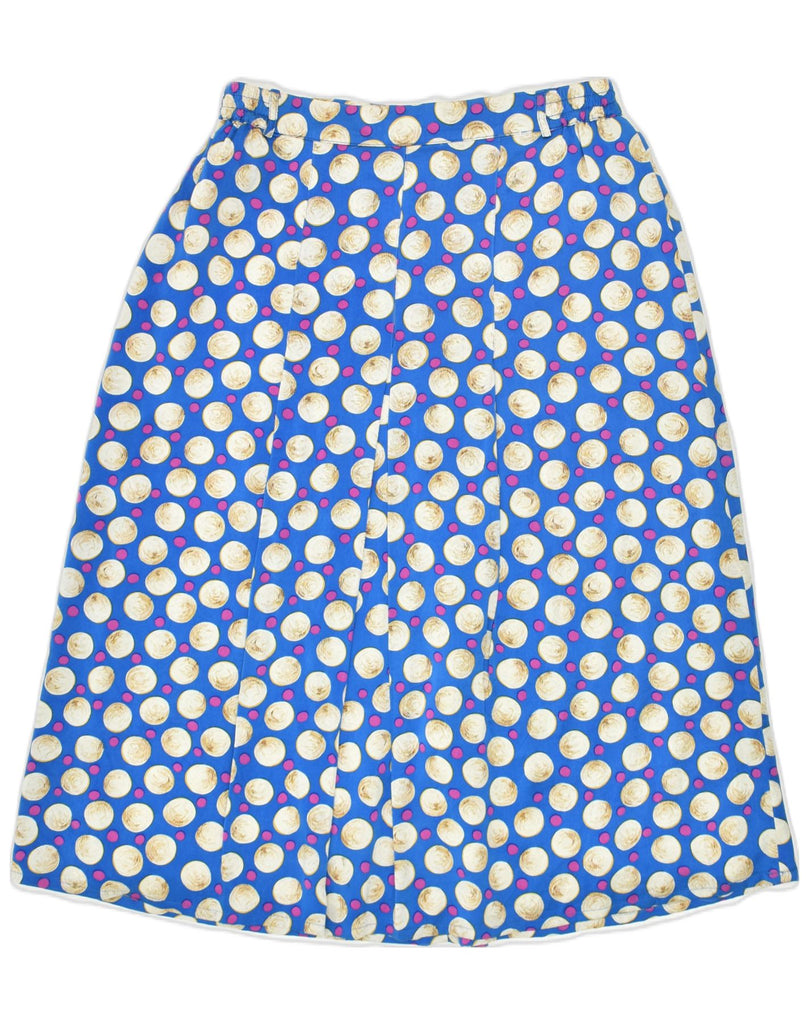 PETER HAHN Womens A-Line Skirt EU 38 Medium W28 Blue Spotted | Vintage Peter Hahn | Thrift | Second-Hand Peter Hahn | Used Clothing | Messina Hembry 