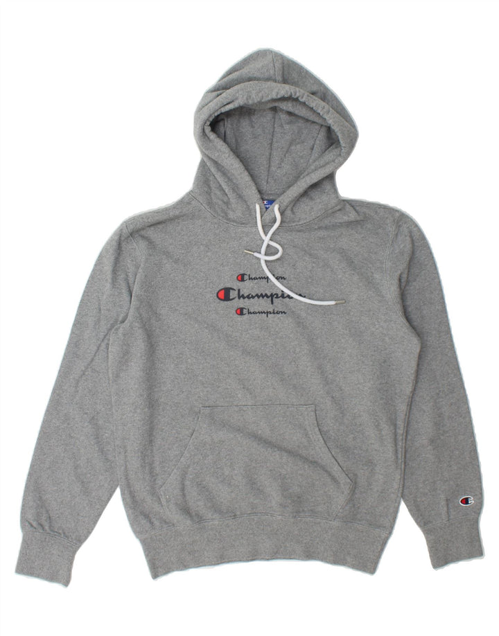 CHAMPION Mens Graphic Hoodie Jumper Medium Grey Cotton Vintage Champion and Second-Hand Champion from Messina Hembry 