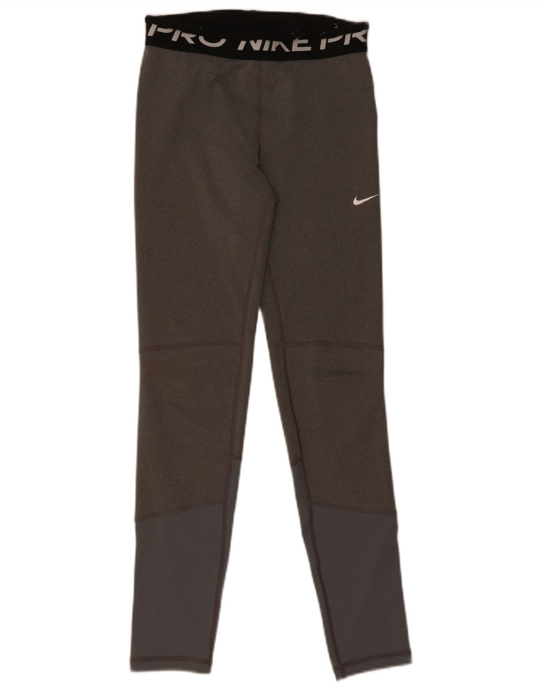Nike Girls Dri Fit Leggings 13-14 Years XL Grey Polyester