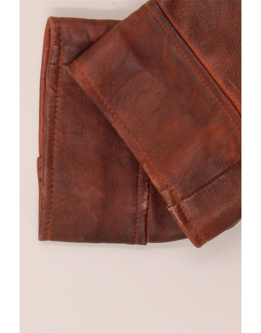 Vintage Womens UK 18 XL Brown Leather