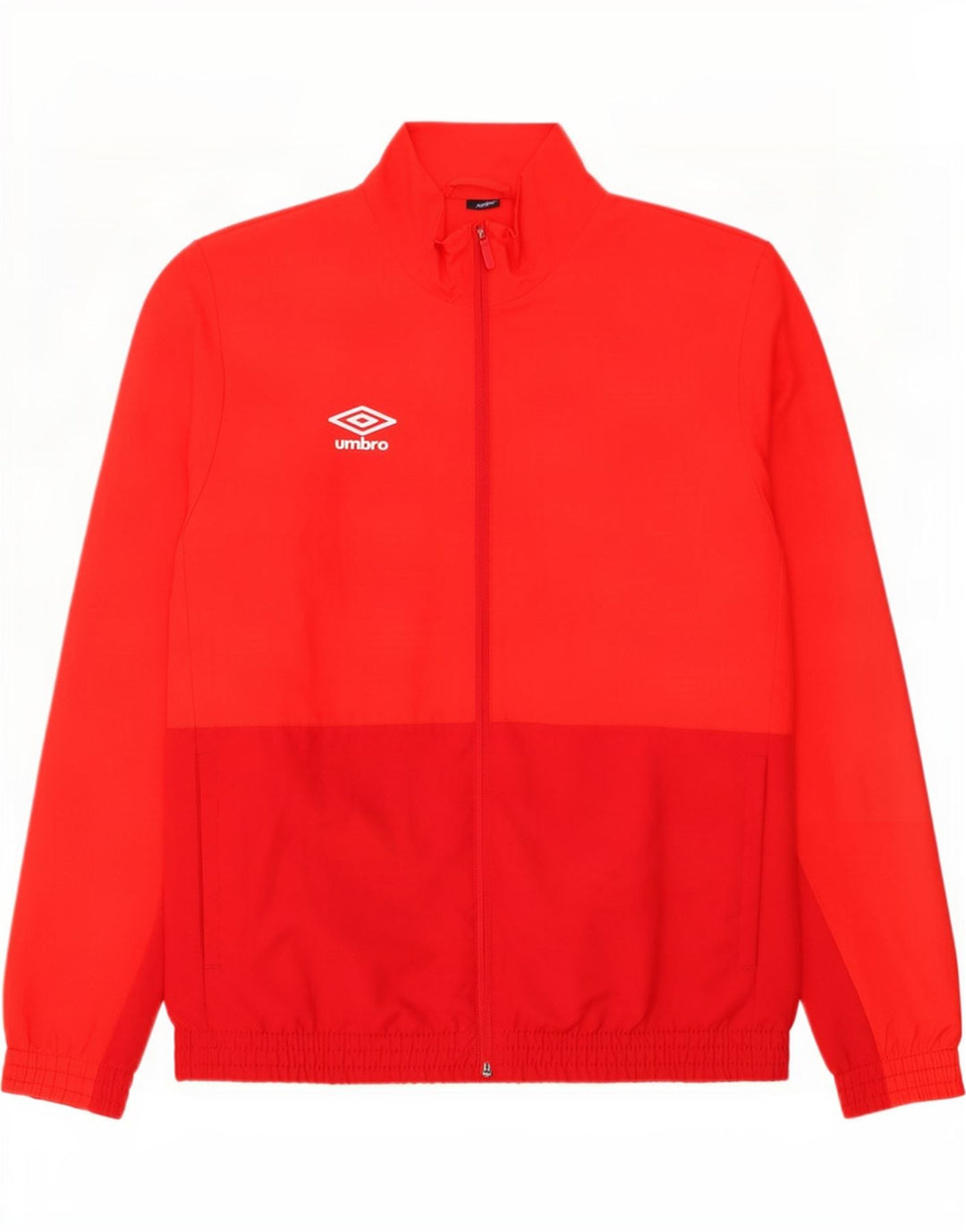 Umbro Mens Tracksuit Top Jacket Medium Red Colourblock Polyester