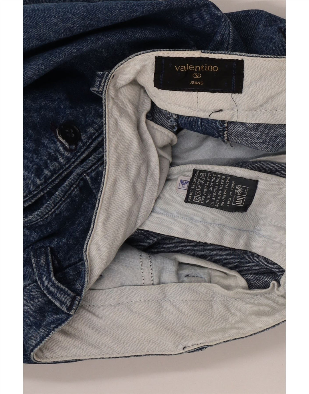 Valentino Womens Straight Jeans W36 L31 Blue Cotton