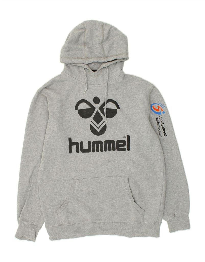 HUMMEL Mens Graphic Hoodie Jumper Medium Grey Cotton Vintage Hummel and Second-Hand Hummel from Messina Hembry 