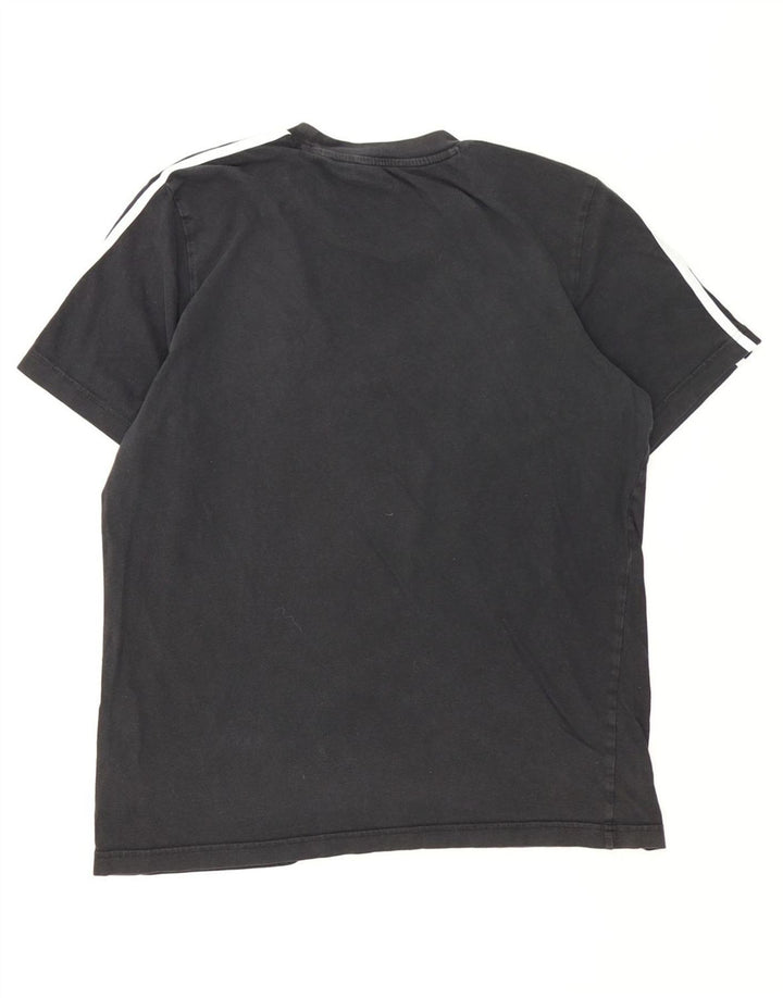 Adidas Mens T-Shirt Top Medium Black Cotton